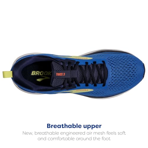 Brooks Men’s Trace 3 Neutral Running Shoe - Blue/Peacoat/Yellow - 11 Medium
