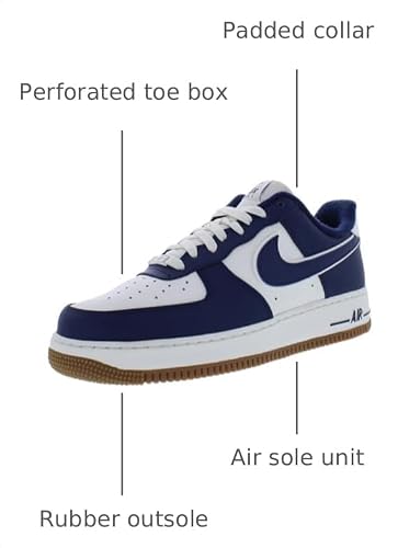 Nike mens Air Force 1 '07 Lv8, Sail/Midnight Navy, 9.5