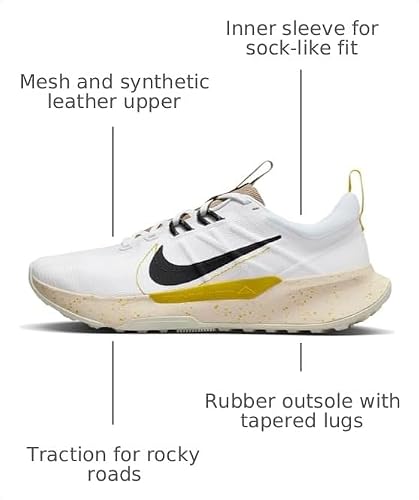 Nike Juniper Trail 2 Nn, Men's Low, White/Black-Vivid Sulfur-Khaki, 44 EU / 44 EU