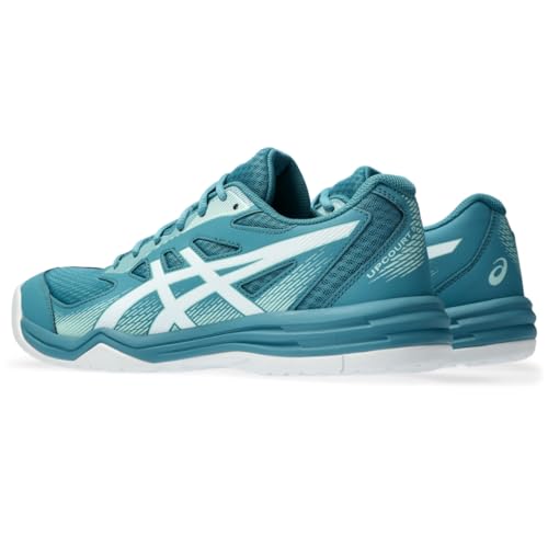 ASICS Men's Upcourt 5 Indoor Sport Shoe, 13, Blue Teal/White