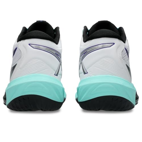 ASICS Women's Sky Elite FF MT 4 Volleyball Shoes, 9.5, White/Radiant Amethyst