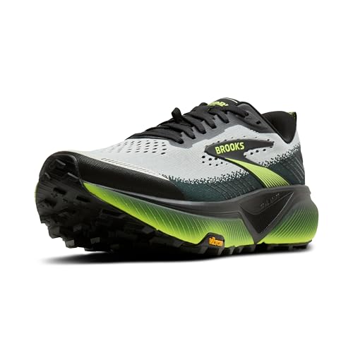 Brooks Men’s Cascadia 20 Trail Running Shoe - Grey/Black/Nightlife - 10 Medium