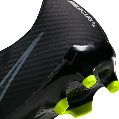 Nike Men's Mercurial Zoom Vapor 15 Academy MG Sneaker, Black/DK Smoke Grey-Summit White-Volt, 9.5 UK