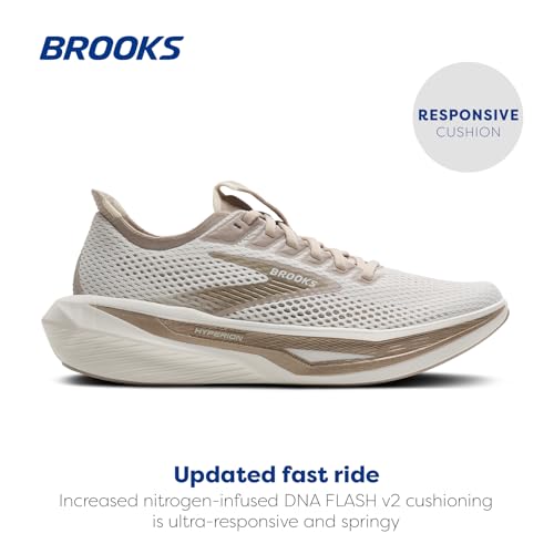 Brooks Women’s Hyperion 3 Neutral Running Shoe - Coconut/Bronze/Mushroom - 8.5 Medium