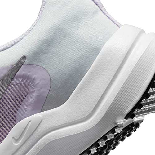 Nike Downshifter 12 NN GS Girls Shoes Size 4.5, Color: Violet Frost/Metallic Silver
