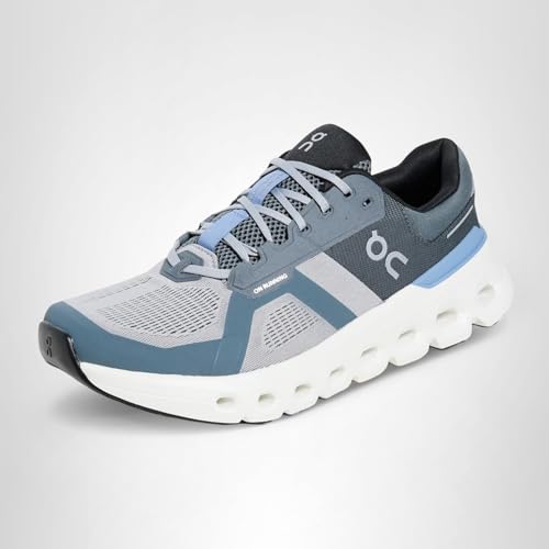 On Men's Cloudrunner 2 Sneakers, Alloy/Chambray, 14 Medium US