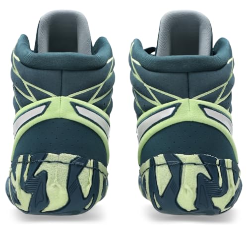 ASICS Men's Aggressor 6 Wrestling Shoes, 8, Tranquil Teal/Lime Green