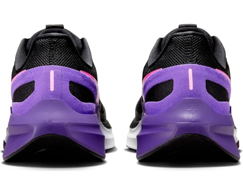 Nike Men's Structure 25 Road Running Shoes, Black Laser Fuchsia Anthracite, 9 US