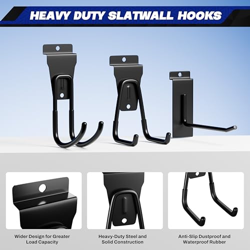 janasse 35PCS Slatwall Accessories for Garage Organization Workshop Storage