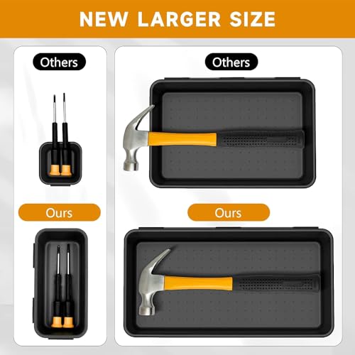 FLYVOLE Tool Box Organizer Tray, 24 PCS & 5 Sizes, Black