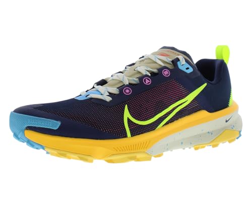 Nike React Terra Kiger 9 Womens Shoes Size 11, Color: Navy Blue/Volt/Citron Pulse-Blue
