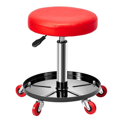 Mechanic Stool,Rolling Garage Seat Adjustable Pneumatic Shop Creeper Seat
