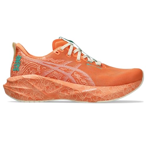 ASICS Unisex NOVABLAST 5 Tokyo Running Shoes, 12M / 13.5W, Sun Peach/White