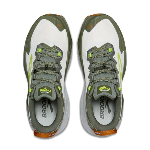 Brooks Men’s Caldera 8 Ultra Trail Running Shoe - Dusty Olive/Lime/Oyster - 9.5 Medium