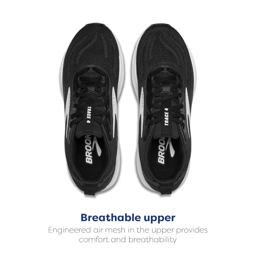 Brooks Men’s Trace 4 Neutral Running Shoe - Black/Grey/White - 12 Wide