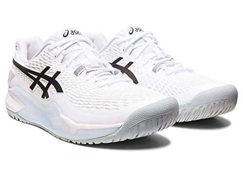 ASICS Men's Gel-Resolution 9 Tennis Shoes, 13, White/Black