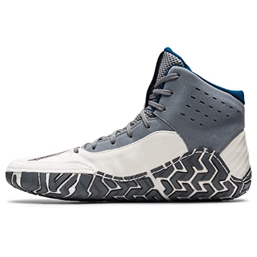 ASICS Men's Aggressor 4 Wrestling Shoes, 7, White/MAKO Blue