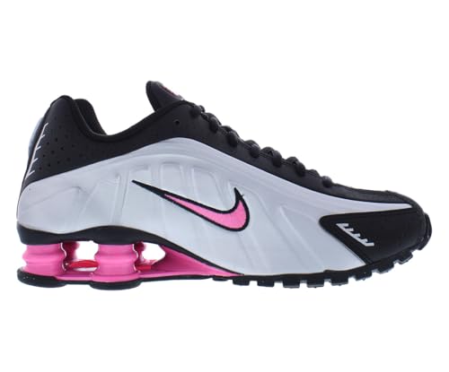 Nike Shox R4 Big Kids' Shoes (Black/Pinksicle/Metallic Silver) Size 5.5