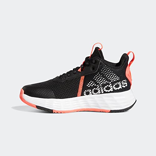Adidas Big Kid Ownthegame 2.0 Shoes Core Black/White/Turbo 6.5