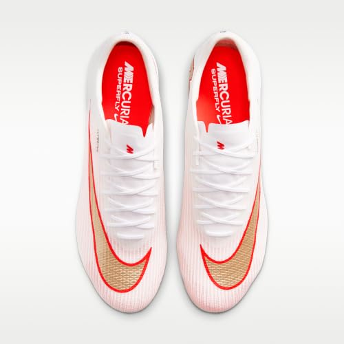 Nike Mercurial Superfly 11 Pro Firm-Ground Low-Top Soccer Cleats (White/Bright Crimson/Blur) Size 10