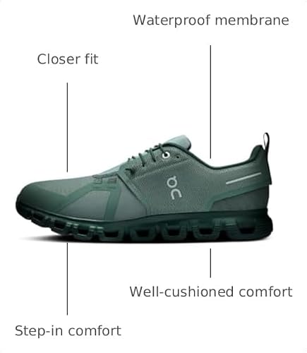 On Mens Cloud 6 Waterproof Olive/Evergreen 11 M