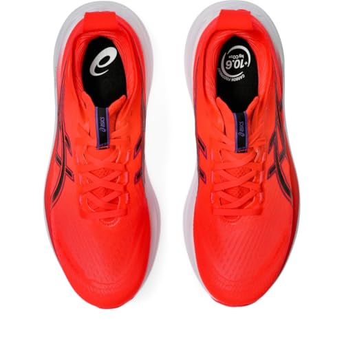 ASICS Men's Gel-Nimbus 27 Running Shoe, 10.5, Flash RED/Black