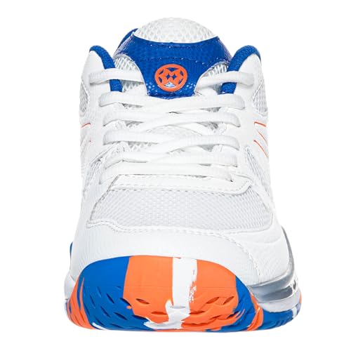 Sisttke Men's Badminton Pickleball Tennis Shoes White/Dark Blue