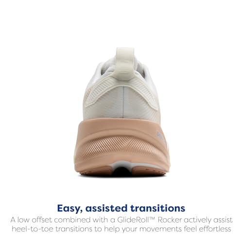 Brooks Women’s Ghost Max 4 Neutral Running & Walking Shoe - White/Rose/Rutabaga - 7.5 X-Wide