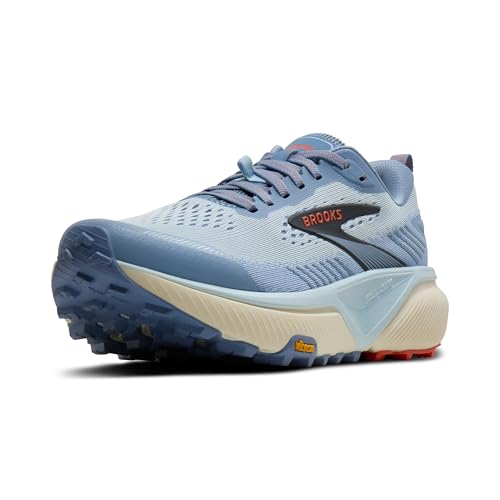 Brooks Women’s Cascadia 20 Trail Running Shoe - Nantucket/Blue/Tigerlily - 10.5 Medium