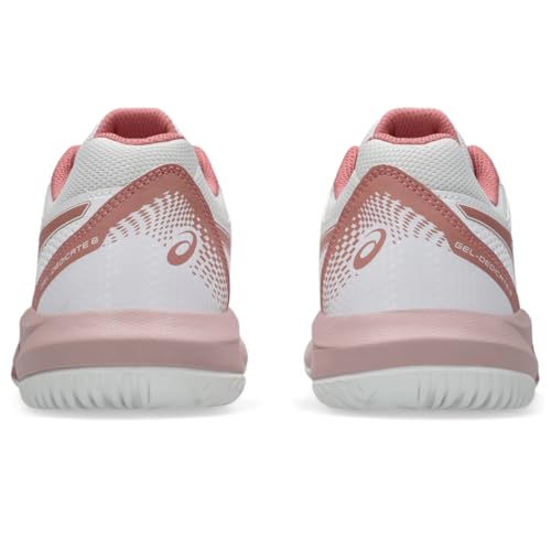 ASICS Women's Gel-Dedicate 8 Tennis Shoes, 9, White/Rose Rouge