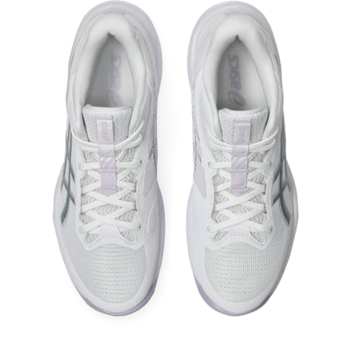 ASICS Women's Netburner Ballistic FF MT 4 Volleyball Shoes, 8, White/Dahlia