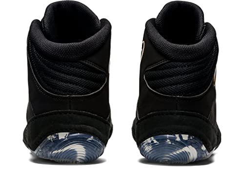 ASICS Men's Split Elite Wrestling Shoes, 8.5, Black/Pure Gold