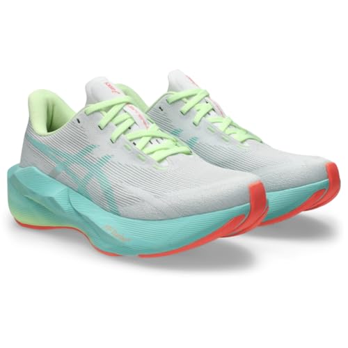 ASICS Women's NOVABLAST 6 Running Shoes, 7.5, White/Illuminate Mint