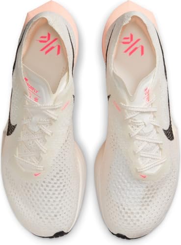Nike Women's Vaporfly 3 Competition Running Shoes, Sail Black Crimson Tint Guava Ice, 10