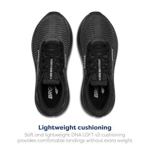 Brooks Men’s Revel Max Neutral Running & Walking Shoe - Black/Black/Ebony - 11 Medium