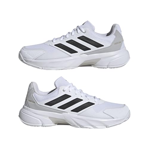 Adidas Men's CourtJam Control 3, White/Black/Grey, 11