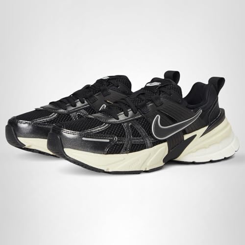 Nike Women's V2K Run Black/Black/Metallic Silver/Muslin 10 Medium