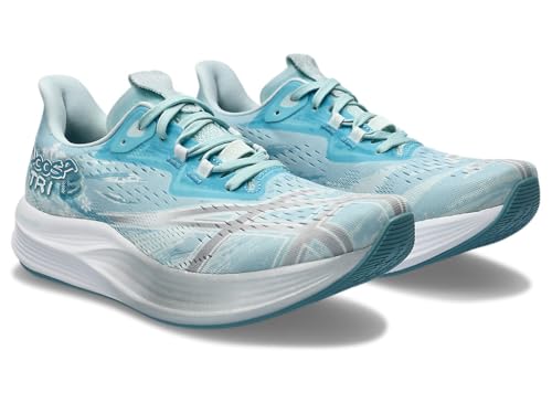 ASICS Women's Noosa TRI 15 Running Shoes, 12, Soothing SEA/Pure Silver