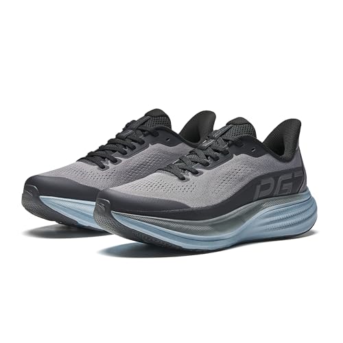 ANTA Men’s PG7 3.0 Cushioning Running Shoes Enhanced Lateral Support Athletic Sneakers Lightweight and Breathable Shoes for Gym Walking and Standing, Gray/Black, 9.5