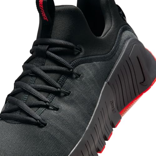 Nike Men's Free Metcon 6, Dark Smoke Grey/Black/Bright Crimson 10.5 Medium
