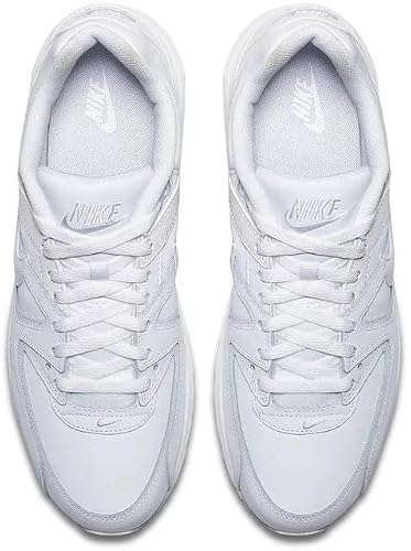 NIKE Boys' Air Max Command Running Shoes, White Metallic Silver White, 11 US