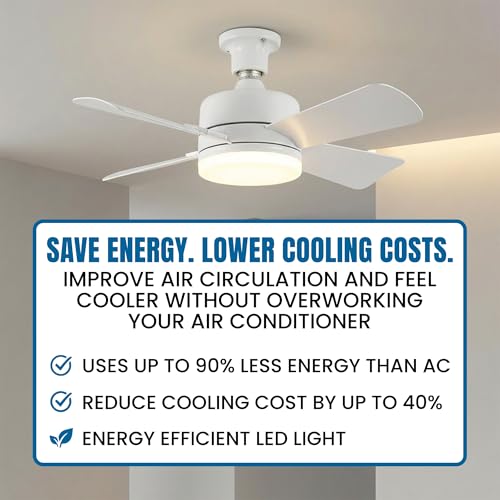 Bell+Howell Socket Breeze 15.4" Socket Fan Light with Remote Control