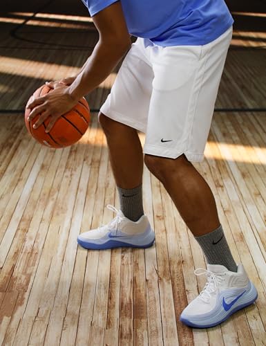 Nike Men's Precision 8 Mid Basketball Shoes, White/Royal Pulse-Hydrogen Blue, 10