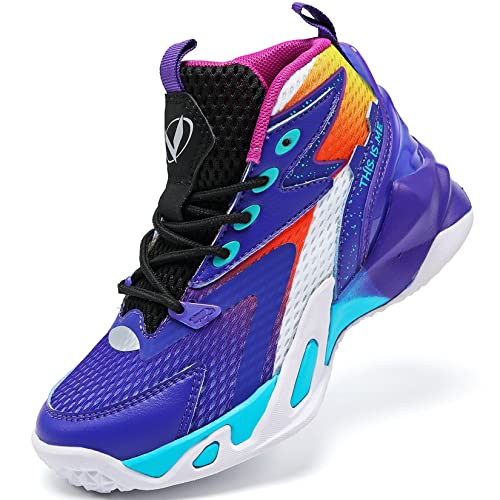 VITUOFLY Kids Basketball Shoes Boys Sneakers Girls Mid-top Sports Shoes