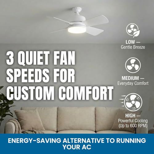 Bell+Howell Socket Breeze 15.4" Socket Fan Light with Remote Control