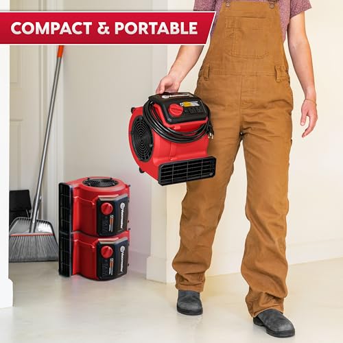 Vacmaster AM201 1101 Air Mover and Fitness Fan 550 CFM Drying and Cooling