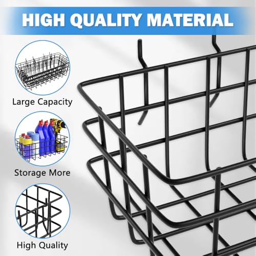 Dobures Pegboard Baskets, 4PCS Pegboard Baskets Bins Set