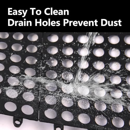 24 Pack Garage Floor Tiles, 12x12 Inch Interlocking Drainage Tiles Non-Slip