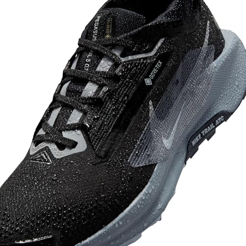 Nike Mens Pegasus Trail 5 Gore-TEX Black/Wolf Grey/Cool Grey/Anthracite 10.5 Medium