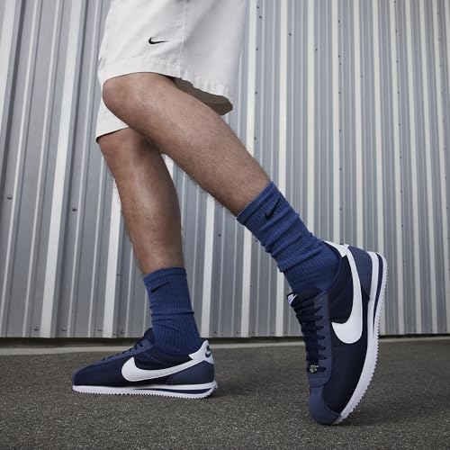 Nike Men's Cortez Sneakers, Midnight Navy/White, 11 Medium US